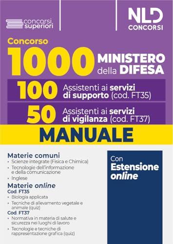 Concorso 1000 assistenti Ministero della Difesa. 100 assistenti ai servizi di supporto e 50 assistenti ai servizi di vigilanza. Con espansione online