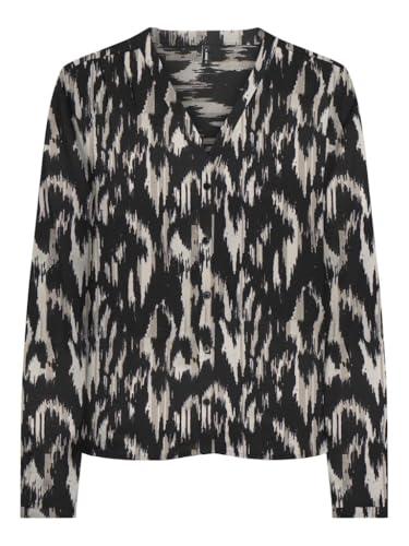 ONLY Onlnova Life Elite L/S Malou Top, Black/AOP:592 Charm Boho, M Donna