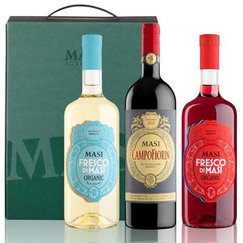 Masi | SHAREBOX | CAMPOFIORIN 2021 Rosso Verona IGT | FRESCO DI MASI BIANCO 2024 Bianco Verona IGT | FRESCO DI MASI ROSSO 2024 Rosso Verona IGT | Confezione da 3 bottiglie da 750 ml