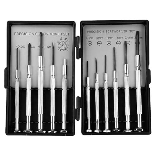 GeekerChip 11 in 1 Kit Cacciavite Preciso, Set Mini Cacciaviti, Riparazione Occhiali e Dispositivi Elettronici, Cacciaviti Orologi, Tablet, Fai Da Te