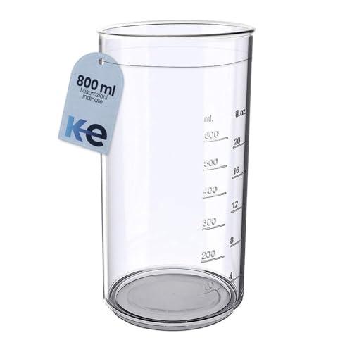 Anakel Home Contenitore Frullatore ad Immersione 600ml Per misurare Quantità | Misurino Graduato Plastica