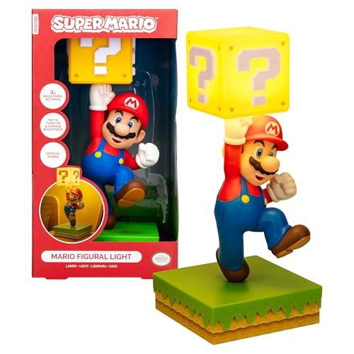 Paladone Lampada Diorama Super Mario – Lampada touch da 35 cm con 3 livelli di luminosità e suono ufficiale, alimentazione USB, decorazione per camera e gaming – Prodotto Nintendo ufficiale