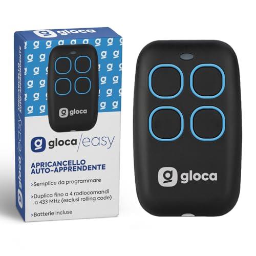 gloca Telecomando Apricancello Easy Garage Auto-Apprendente 4 Canali Frequenza 433.92 Mhz NO ROLLING CODE (no codice variabile)