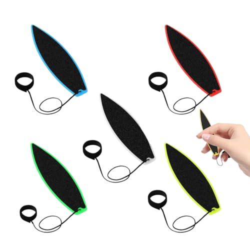 KEQAR 5 Mini Tavole da Surf per Dita, per Bambini, Ragazzi e Adulti, per Interni ed Esterni, Auto al Vento (5 Colori)