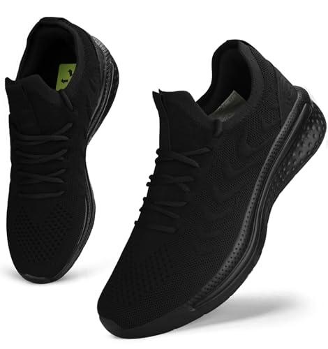 Giniros Scarpe Donna Sneakers Scarpe da Ginnastica Running Donna Corsa Camminata Tennis Outdoor Fitness Jogging Sportive Palestra Scarpe da Lavoro Leggere Traspiranti Casual Comode Nero 38EU