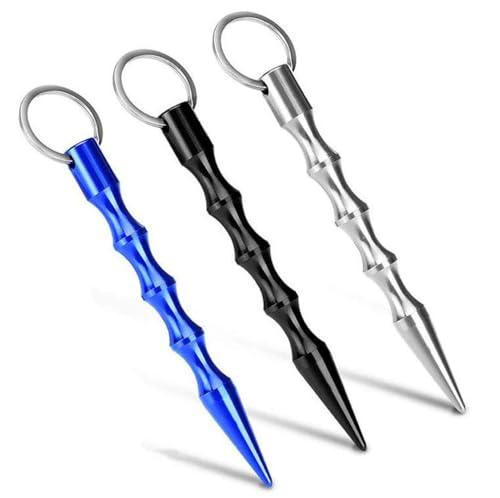 ShipeeKin 3 pezzi kubotan Portachiavi difenditi Utilizzare Anche Come Martello di Emergenza Manico