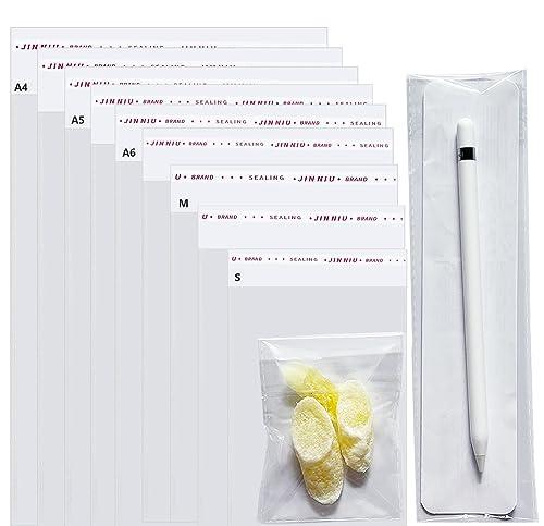 Flimflim Bustine di Plastica Lunghi Richiudibili, 6x22 cm 100pz Sacchetti Trasparente Autoadesivi Sacchetti Cellophane per Segnalibro Cookie Bar Penna Cioccolato Dolce