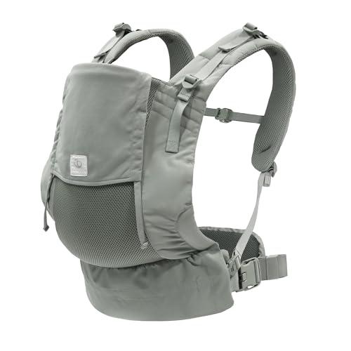 Marsupio Stokke Limas Mesh, Glacier Green - Marsupio traspirante con tessuti ad alte prestazioni - Sicuro per bambini da 1 mese/4-15 kg - Include custodia staccabile per gli oggetti essenziali