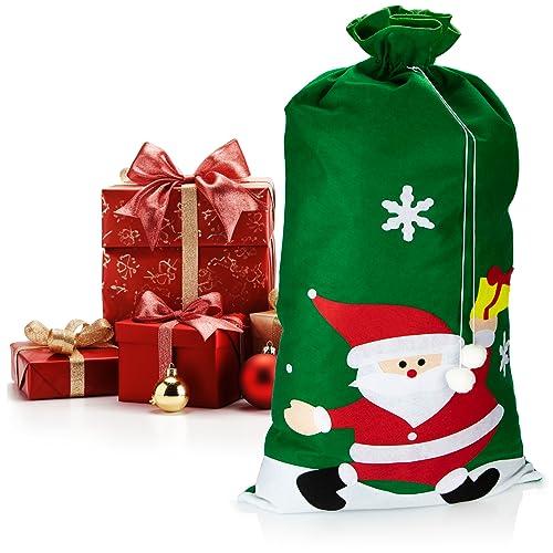 COM-FOUR® XXL - Sacchetto regalo per Natale con Babbo Natale, sacchetto di Babbo Natale, sacchetto regalo per Babbo Natale e decorazione natalizia