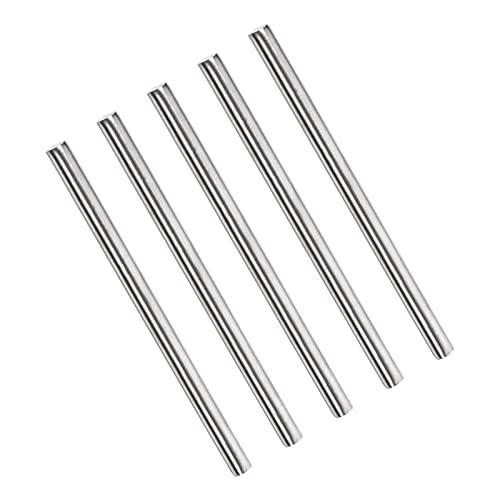 QUARKZMAN 100mm x 6mm Inossidabile Acciaio 304 x 5pz Aste di Acciaio Inox Lineare Albero Metrico Rotondo Barra Asta Terra Stock per Bricolage Fai-Da-Te