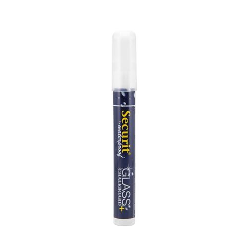 SECURIT - Pennarello A Gesso Liquido Resistente all'Acqua - Per Lavagne, Vetro, Metallo, Porcellana, Specchio, Plastica - Punta Media 2-6mm - Colore Bianco