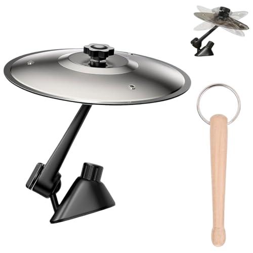 OIXYAZ 1 Pezzi Piatto Batteria Per Auto,Piatti Crash Per Auto,Auto Cymbals Air Vent,Piatto Crash per Auto,adatto a tutti i tipi di veicoli(argento)