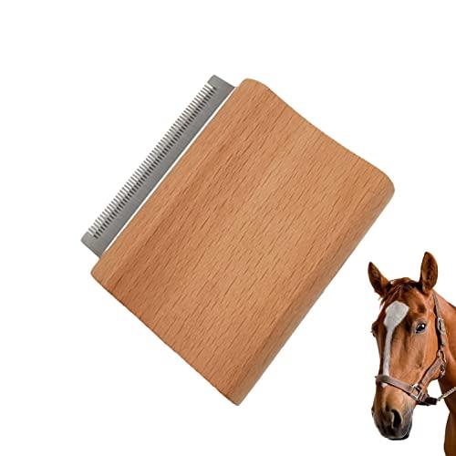 Spazzole per Cavalli e Pettine Massaggiante - Horse Brushes e Gatto e Cane, 11 cm (In Legno)