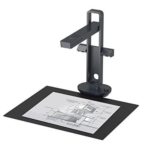 CZUR Scanner da 14 MP con lampada da scrivania a LED, scanner documenti con OCR per Win e Mac, fotocamera HD per documenti fino a A3 (Aura Pro)