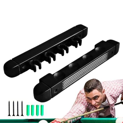 Porta stecche da biliardo, porta stecche da biliardo, Porta stecche da parete con 4 clip per stecche, Portastecche da biliardo in legno duro, portastecche da biliardo robusto ed elegante, forniture da