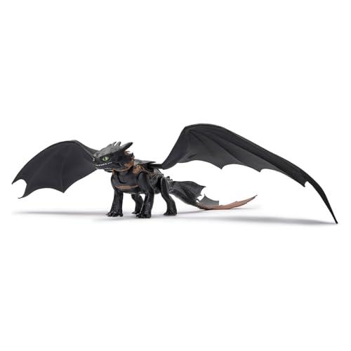 DreamWorks Dragons, How to Train Your Dragon, Sdentato Sputafuoco, Action Figure con Luci, Suoni e Ali da 38 cm, Giocattoli per Bambini, 4+ Anni