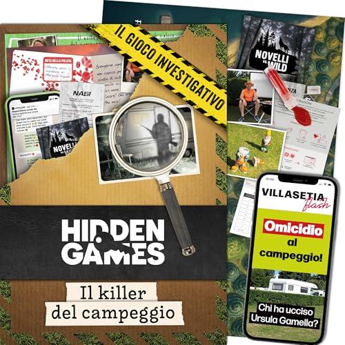 Hidden Games Luogo del Reato - Il killer del campeggio - Italiano - Gioco investigativo realistico ed emozionante, tipo Escape Room da tavolo
