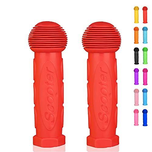 OTFAITP Grip Manubrio 1 Paia Bicicletta Grip Fit per 2-3-4 Ruote Kid Kick Scooter, Bicicletta per Bambini, Drifting Scooter Swing (Rosso)