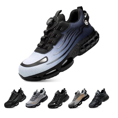Gugifcto Scarpe Antinfortunistiche Uomo Donna Moda Sneakers Antiscivolo Leggere Traspiranti Rilascio Comode Rapido Scarpe Sicurezza con Punta in Acciaio 36-48 EU