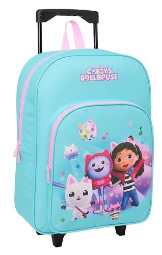 GABBY'S DOLLHOUSE - Zaino per bambini con carrello compatto, ideale per bambini di diverse età, comodo e versatile, qualità e resistenza, 33 x 43 x 15 cm