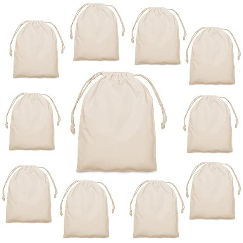 Tote bag piccola DIVERSE DIMENSIONI Set per pittura - borsa mini borsa - sacchetti regalo - sacchetti compleanno per festa di compleanno bambini souvenir,(Natura, 25 x 30 cm | 10 pezzo)