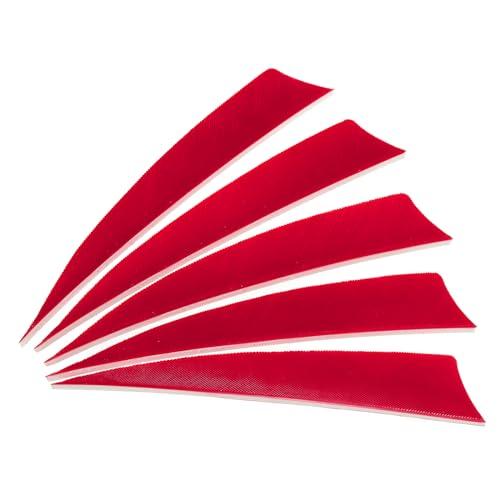 PATIKIL Palette per Frecce 50pz 100mm Freccia Turchia Piuma Tacchino Fletch Ala Destra Piumaggio Rosso per Tiro al Bersaglio Fai da Te
