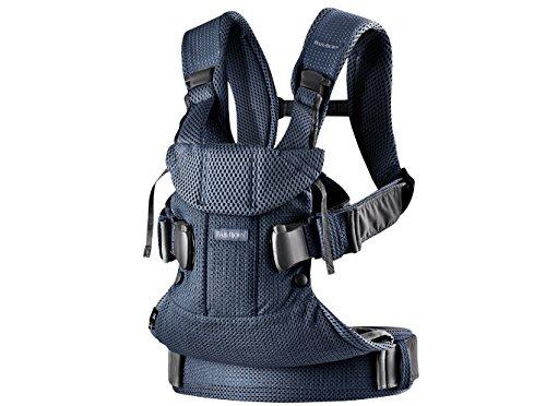 BabyBjörn Marsupio One Air - Mesh 3D, Blu navy,Da 0 a 3 anni, Min 3,5 kg - max 15 kg, 4 possizioni, Ergonomico