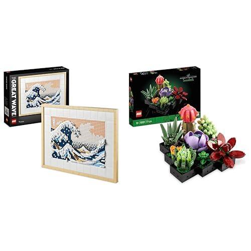 LEGO 31208 Art Hokusai - La Grande Onda, Set Fai Da Te, Hobby Creativi per Adulti, Decorazioni Casa & 10309 Icons Piante Grasse, Set Adulti da Collezione, Modellismo e Hobby Creativi