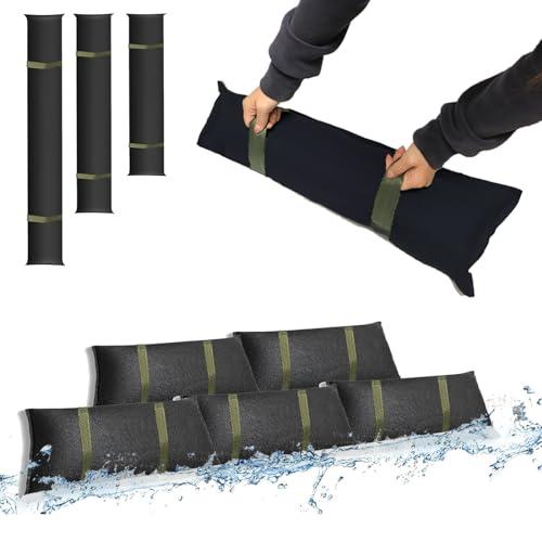 Estresen 4 Pezzi Sacco Assorbitore di Acqua, Barriera Anti Alluvione con maniglie Attivata dall'Acqua Paratie Antiallagamento per Garage Casa Contro Piovere 150x20cm