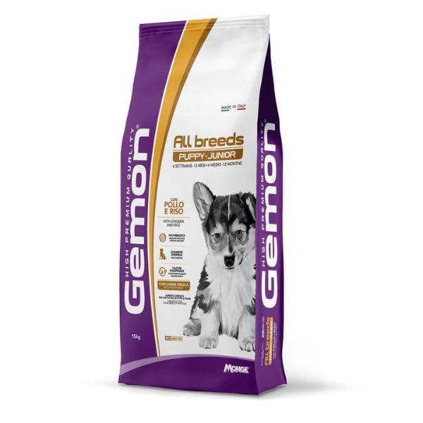 Monge GEMON Puppy & Junior All Breeds con Pollo e Riso - 15 Kg