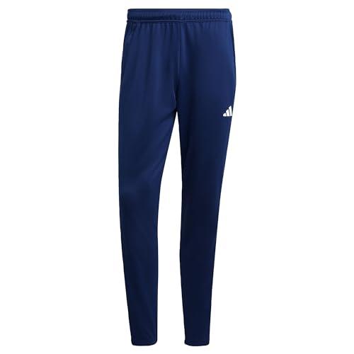 adidas Uomo Train Essentials 3-Stripes Training Pants, Dark Blue/White, L