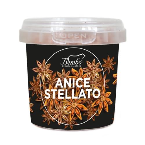 Anice Stellato Bembo 20 g - Spezia dal Sapore Dolce, con Retrogusto di Cannella e Chiodo di Garofano - Ideale per Carni, Pesci, per Dolcificare Tè e Caffè - Spezia più Usata nella Cucina Orientale