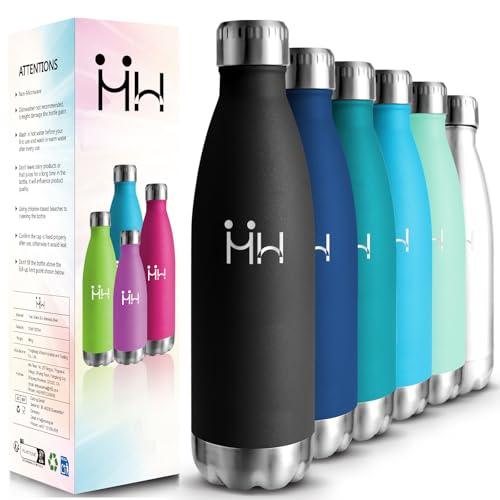 HoneyHolly Borraccia Termica, 18/8 Acciaio Inox Bottiglia Termica - 750ML - Senza BPA Borraccia Palestra, Isolato Sottovuoto, Antigoccia, Bottiglia Acqua Termos per Scuola, Sport, Ufficio