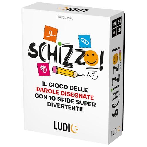 LUDIC - Schizzo! - Il Gioco Delle Parole Disegnate Con 10 Sfide Super Divertenti | Giochi Di Società Per Tutta La Famiglia, Gioco Da Tavolo Intelligente, Idee Regalo Bambini e Adulti, Made In Italy