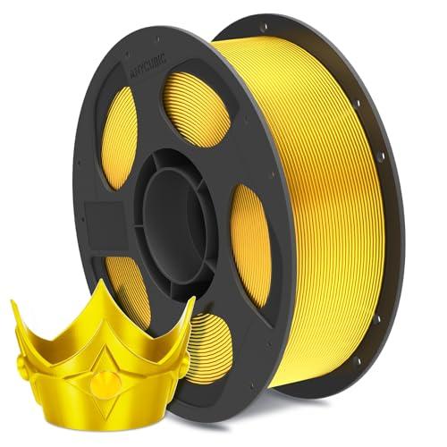 ANYCUBIC PLA Silk Filamento 1,75 mm per Stampante 3D, Lucentezza Controllabile, Texture Silk, Colori Magnifici, Oro Lucido 1KG