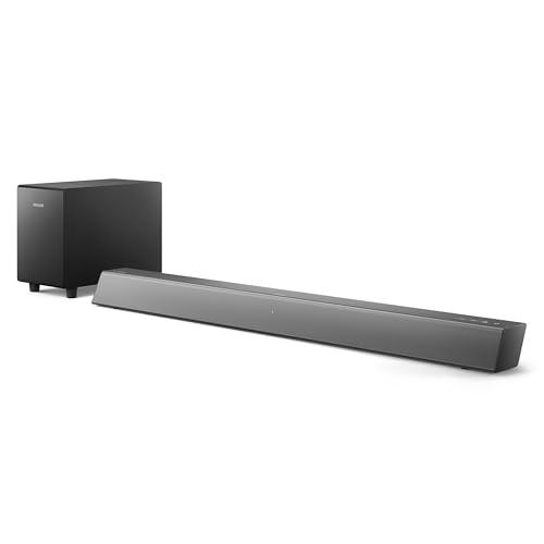 PHILIPS TAB5308/10 Soundbar 2.1 con Subwoofer Wireless, 140W, Woofer da 4,5