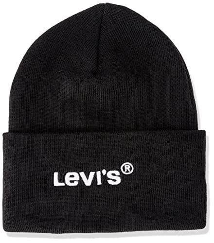 Levi's Berretto Wordmark, Nero Normale, Taglia Unica Uomo