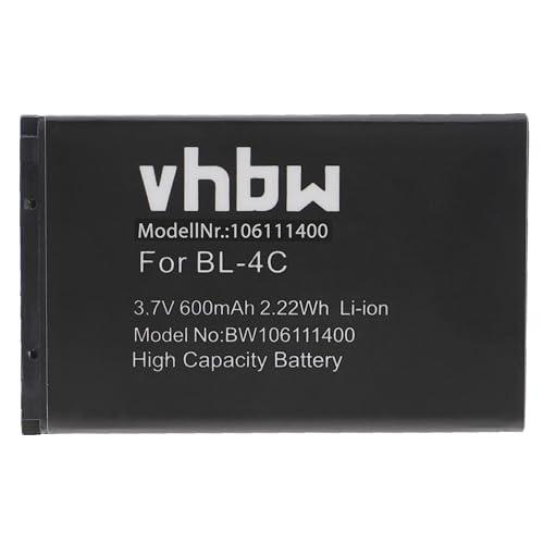 vhbw 1x batteria compatibile con Brondi, Manta, Media-Tech, TEXET, VEX, Kazam, MaxCom, Micromax smartphone cellulare (600mAh, 3,7V, Li-Ion)