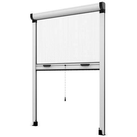 Zanzariera a Rullo Riducibile Verticale fai da te in kit Vari Colori e Misure disponibili (60 x 150, Bianco)