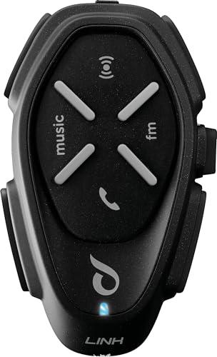 INTERPHONE LINK - Doppio - Interfono Bluetooth da Casco per Moto, Uso Pilota - Pilota, Distanza 300Mt, Autonomia Fino a 20 Ore, Mp3, GPS, Impermeabile, Universale.