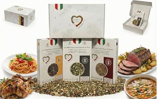 Condiviso GIFT - Set Regalo Gastronomico con Spezie Italiane Cucina Assortite - Coltivate in Italia - Naturali senza Additivi per Chi Ama Cucinare