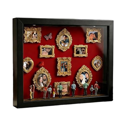 Mini scatola fai da te con silhouette da museo, scatola portaoggetti Museum of Us con figure in miniatura, celebra i tuoi ricordi unici con stile, kit cornice per scatolas portaoggetti per famiglia