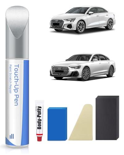 PARTS4EV LY9C Ibis - Kit per ritocchi di colore bianco – Corrispondenza esatta per Audi – Riparazione di graffi e scheggiature