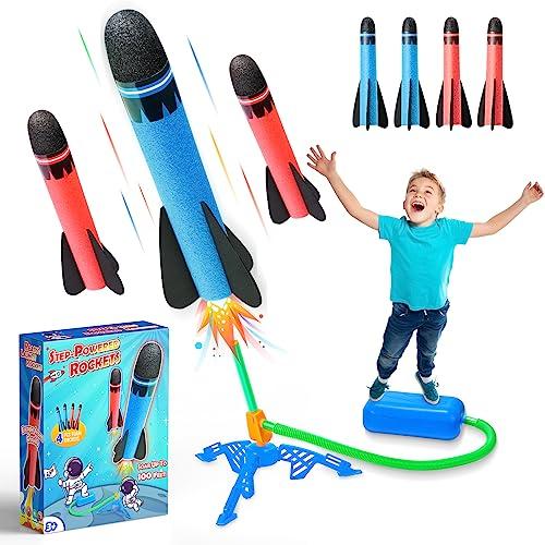 HappyGoLucky Giochi Bambini 3 4 5-8 Anni, Razzo Spaziale Giocattolo Regalo Bimba 4 5 6 7 8 Anni Giochi da Giardino per Bambini Regalo Bambino 5 6 7 8-10 Anni Maschio Giochi da Esterno per Bambini