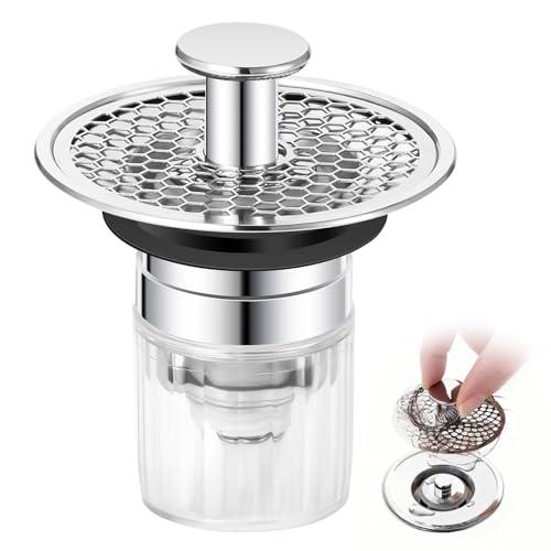 Blendura Tappo Lavandino Bagno, 32-42mm Universale Pop Up Filtro Lavandino Bagno Tappi Lavandino, Tappo Bidet Tappo di Scarico Lavandino con Filtro per Vasca da Bagno, Cucina, Lavabo