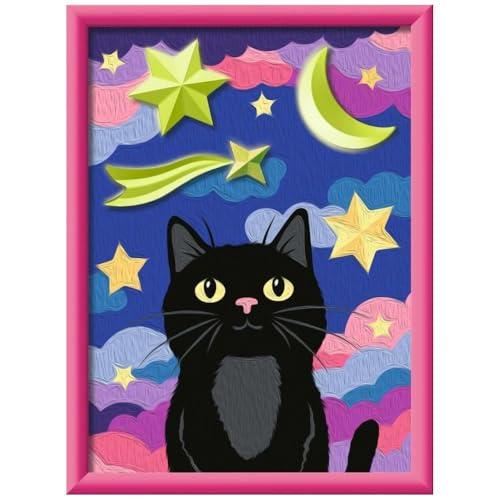 Ravensburger - CreArt Serie D - Gatto con Gesso 3D | Kit Pittura Bambini | Dimensione Di 25 x 18,30 | Giochi Bambina 9 Anni | Paint By Numbers | Idee Regalo | Regalo Bambino 9 Anni