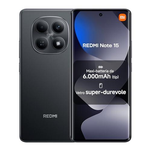 XIAOMI Redmi Note 15, Smartphone 6+128GB, Batteria da 6000 mAh, Resistenza all’acqua, Fotocamera super nitida da 108 MP, Display FHD+ da 6,77