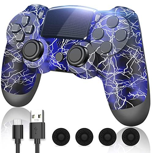 gamtooy Controllore wireless compatibile con la console Play4/Slim/Pro, sostituzione del controller Play4, controller PC cablato, con giroscopio a 6 assi, touch pad