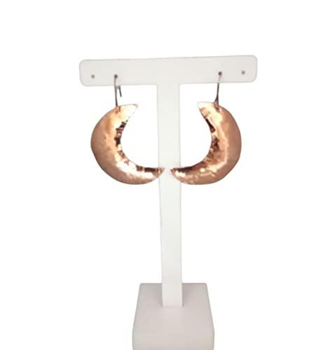 Luna calante. Orecchini in rame