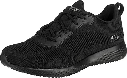 Skechers Bobs Squad Tough Talk, Scarpe da Ginnastica Donna, Black Engineered Knit Trim Blk, 38.5 EU